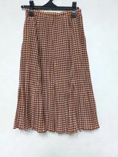 幾何学模様 プリーツスカート