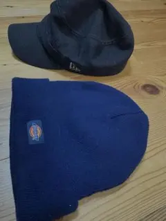 ニューエラ黒キャップ Dickies ニット帽セット