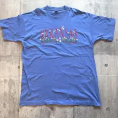 80s USA製　フルーツオブザルーム　シングルステッチ　フラワーデザイン