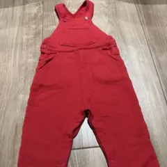 Petit Bateau レッド サロペット、オーバーオール18m 81cm