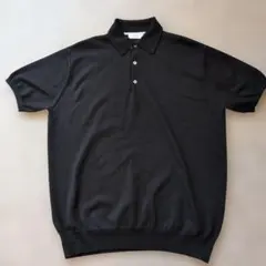 【新品未使用】JUN MEN ニットポロシャツ 黒のサムネイル