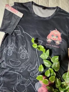 送料無料! 注目 SPY×FAMILY Anya Forger Tシャツ 黒