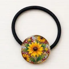 オシロイバナ レジン ヘアゴム ハンドメイド 可憐 大人可愛い - メルカリ