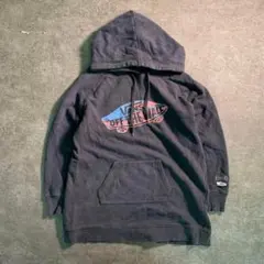 6AS6【VANS】スウェット　パーカー　黒　ストリート　ロゴ　古着used