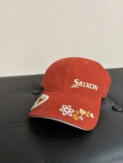 SRIXON レディース ゴルフキャップ コーデュロイ 花柄刺繍