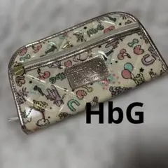 【送料込】HbG 長財布 マルチケース 美品 レトロ