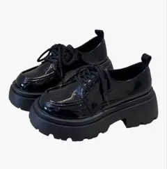 プラットフォーム ローファ 厚底 ソール エナメル フォーマル レディース