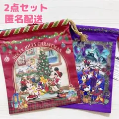 ディズニー ハロウィン クリスマス 2024 巾着 2点セット　未使用 匿名配送