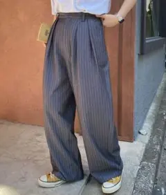 【UNISEX】タックボリュームワイドスラックス 新品タグ付き