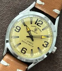【激レア】FAVRE-LEUBA スクエア　ローマン　クォーツ 腕時計 かっこいいメンズ腕時計 FAVRE-LEUBA 長方形クォーツ腕時計