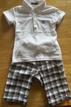 BeBeポロシャツ110cm、ハーフパンツ120cm