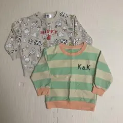 ミッフィー柄　ストライプ　トレーナー　セット