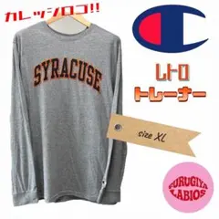 Champion Syracuse ロゴ 長袖トレーナー グレー