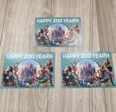 3枚　ズートピア 2 ポストカードhappy zoo year