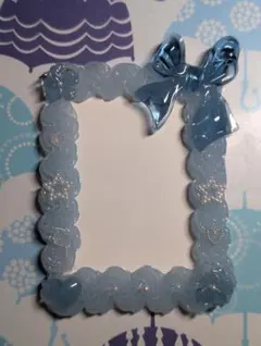 B8　青　ホイップデコ　トレカデコ　硬質ケース　トレカケース　デコ