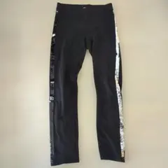 H&M ブラックレギンス リバーシブルスパンコール付き　140
