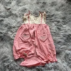 petit main ハートポケットロンパース 80