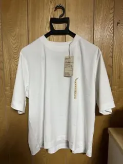 無印良品 レディース新品クルーネックワイド半袖Tシャツ 白 Lのサムネイル