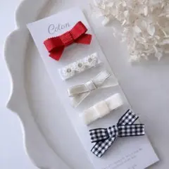 【No.38】ベビー キッズ リボン ヘアクリップ 出産祝い ヘアピン