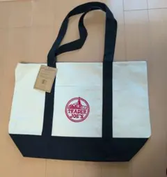 TRADER JOE'S トレーダージョーズ エコバッグ アイボリー ネイビー