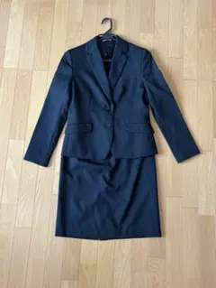 リクルートスーツ ジャケット＆スカートセット　11号　黒　洋服の青山