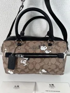 COACH PEANUTS ローアン サッチェル ウィズ スヌーピー（R2K)