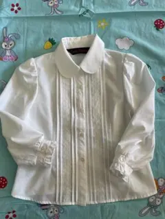 お値下げCutie Ribbon ホワイト長袖シャツ110