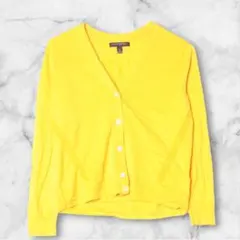 バナナリパブリック カーディガン M イエロー 薄手 春