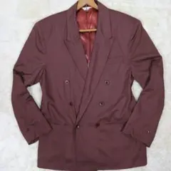 index men 90s テーラードジャケット　ダブル　L　茶 レーヨン