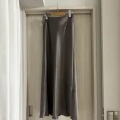 イエナ　ダブルサテンスカート　グレー　36