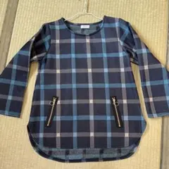 チェック柄トップス裏起毛JEUNE MAMAN