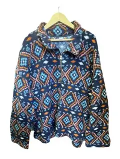 OLD NAVY ネイティブ柄 ハーフジップ フリース プルオーバー XXL