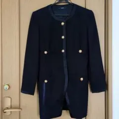 ROPÉ 紺ロングジャケット パールボタン