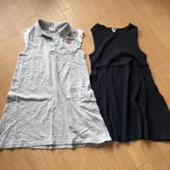 120 キッズ ワンピース 2枚セット ワンピース ノースリーブワンピースのサムネイル
