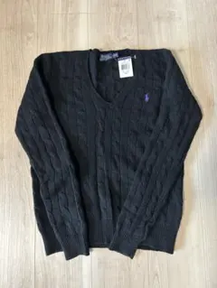 Polo Ralph Lauren ブラック ケーブルニット S