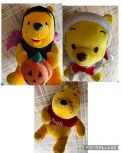 プーさん レトロ ぬいぐるみ コスプレ ハロウィン サンタ ディズニー