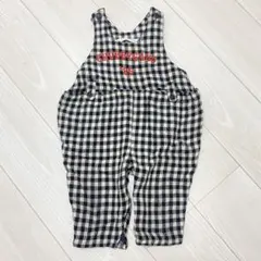 レトロ　ベビー　オーバーオール　チェック　ビンテージ　80