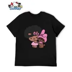 ガングロキティ ガングロマイメロ Tシャツ Lサイズ 黒