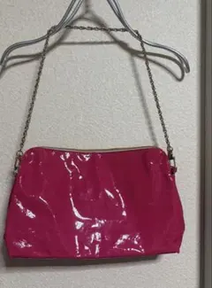 2wayクラッチショルダーバッグ✳️エナメルレザー（チェーンバッグ）