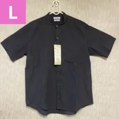 新品 しまむら メンズ 半袖 綿麻シャツ コットンリネンシャツ Lサイズのサムネイル
