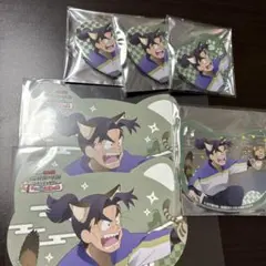 忍たま ナンジャ ハート缶バッジ アクリルコースター 潮江文次郎