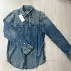 あしたか様 ご予約品】【RRL】インディゴデニムオーバーシャツ - メルカリ