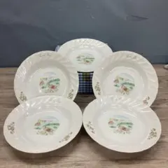 D-5 TONO CHINA プレート 5枚セット クマ レトロ 食器ビンテージのサムネイル