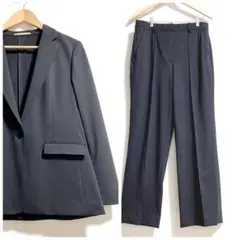 【極美品】オリヒカ パンツスーツ　洗える　ストレッチ　ネイビー　Lサイズ