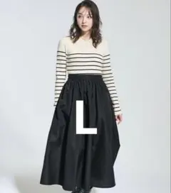 【新品タグ付き】coca ポロニットドッキングワンピース黒L