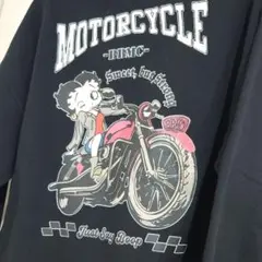 【新品未使用】ベティ裏起毛トレーナー　メンズトレーナー　ベティちゃん　バイカー
