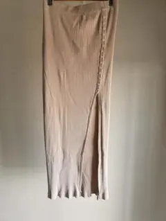 【完売】ZARA リブ編みスリットタイトスカート M