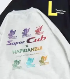 L　HONDA　スーパーカブ　サンリオ　コラボ　スウェット　オートミール