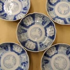 古伊万里切込焼印判花唐草なます皿五客 - メルカリ