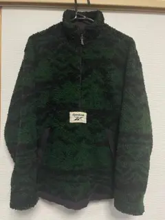 Reebok Juemi リバーシブルフリースジャケット グリーン/ブラック